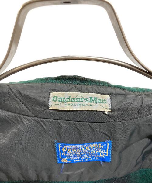 PENDLETON（ペンドルトン）PENDLETON (ペンドルトン) 70s ウールチェックシャツ グリーン サイズ:Lの古着・服飾アイテム
