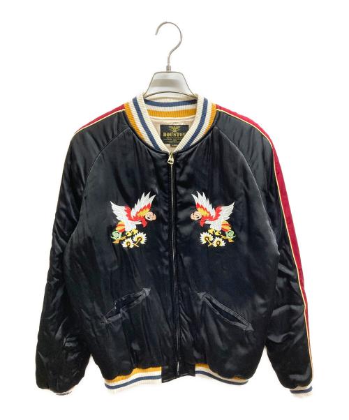 HOUSTON（ヒューストン）HOUSTON (ヒューストン) RAYON SOUVENIR JACKET ブラック サイズ:Lの古着・服飾アイテム