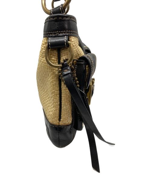 COACH（コーチ）COACH (コーチ) ハンドストローバッグ ベージュの古着・服飾アイテム