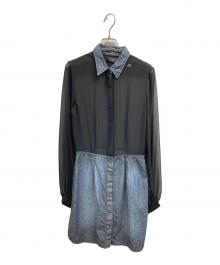 DIESEL（ディーゼル）の古着「ドッキングシアーシャツ」｜ブラック