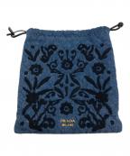 PRADAプラダ）の古着「デニム巾着ポーチ」｜インディゴ