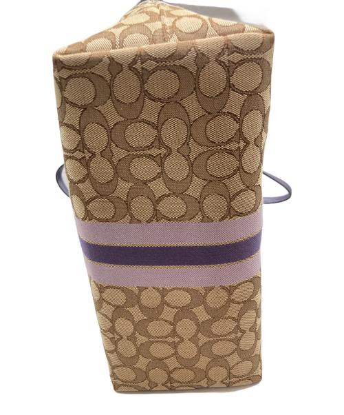 COACH（コーチ）COACH (コーチ) トートバッグ ブラウン×パープルの古着・服飾アイテム