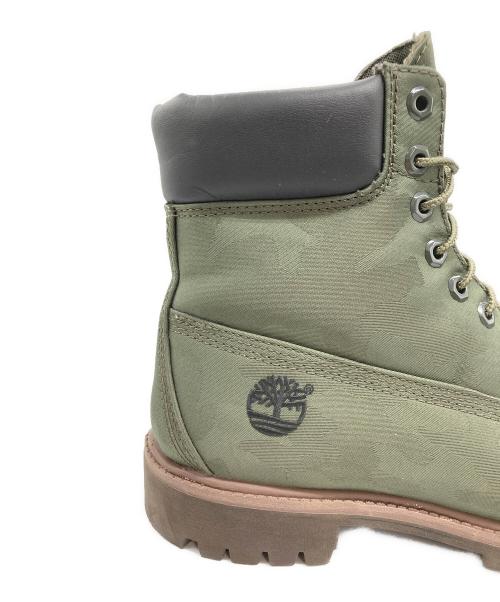 Timberland（ティンバーランド）Timberland (ティンバーランド) FABRIC BOOT GREEN CAMO JACQUARD カーキ サイズ:US9.5の古着・服飾アイテム
