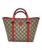 GUCCIグッチ）の古着「GGスプリーム ハンドバッグ」｜ベージュ×オレンジ