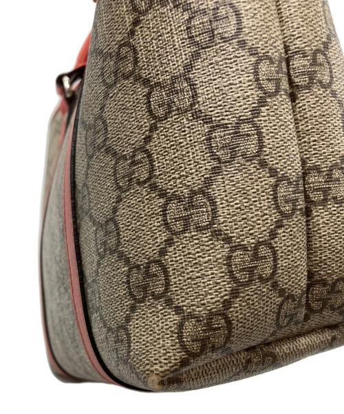GUCCI（グッチ）GUCCI (グッチ) GGスプリーム ハンドバッグ ベージュ×オレンジの古着・服飾アイテム