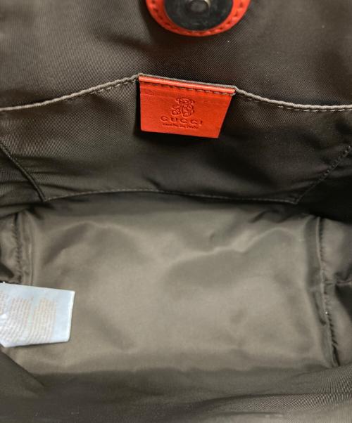 GUCCI（グッチ）GUCCI (グッチ) GGスプリーム ハンドバッグ ベージュ×オレンジの古着・服飾アイテム
