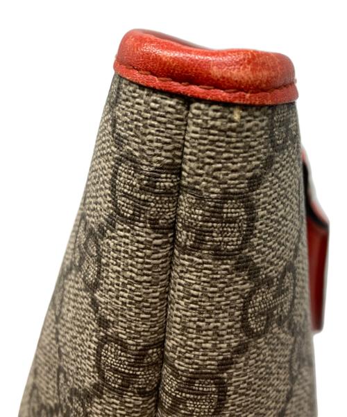 GUCCI（グッチ）GUCCI (グッチ) GGスプリーム ハンドバッグ ベージュ×オレンジの古着・服飾アイテム