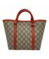 GUCCI (グッチ) GGスプリーム ハンドバッグ ベージュ×オレンジ：30000円