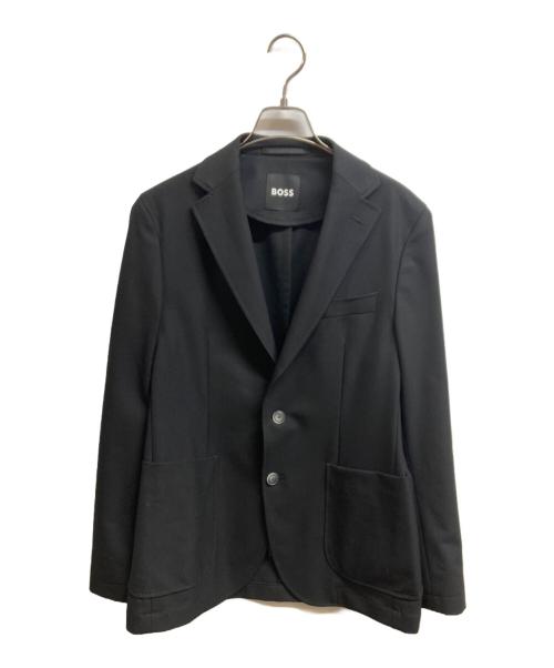 BOSS（ボス）BOSS (ボス) スリムフィットジャケット マシンウォッシャブル ストレッチファブリック ブラック サイズ:46の古着・服飾アイテム