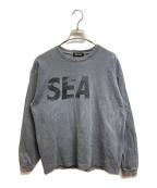 WIND AND SEAウィンダンシー）の古着「長袖プリントカットソー」｜グレー