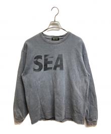 WIND AND SEA（ウィンダンシー）の古着「長袖プリントカットソー」｜グレー