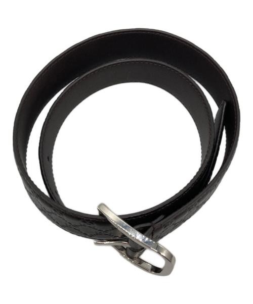 GUCCI（グッチ）GUCCI (グッチ) レザーベルト ブラウン サイズ:75.30の古着・服飾アイテム