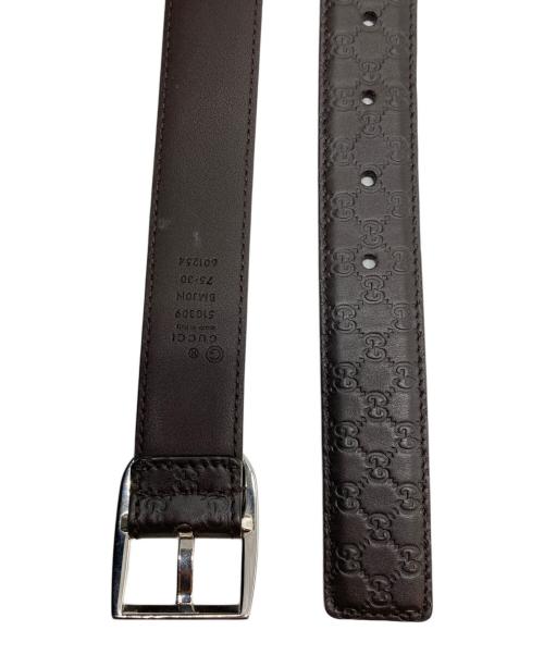 GUCCI（グッチ）GUCCI (グッチ) レザーベルト ブラウン サイズ:75.30の古着・服飾アイテム