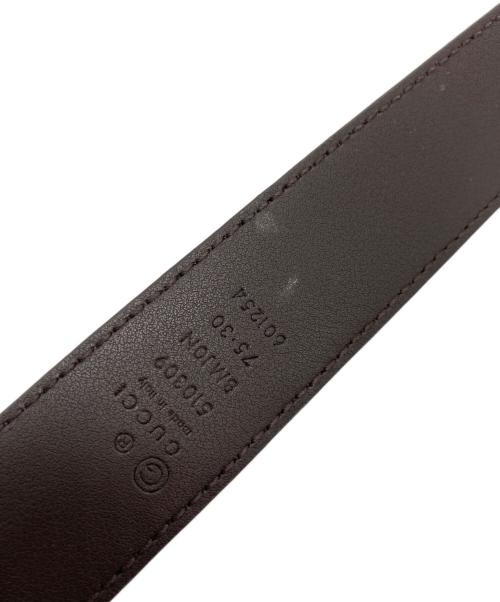 GUCCI（グッチ）GUCCI (グッチ) レザーベルト ブラウン サイズ:75.30の古着・服飾アイテム