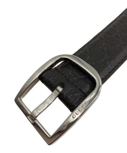 GUCCI（グッチ）GUCCI (グッチ) レザーベルト ブラウン サイズ:75.30の古着・服飾アイテム