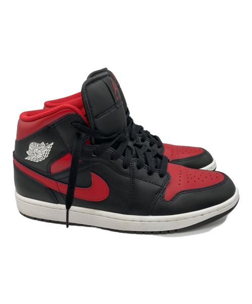NIKE（ナイキ）NIKE (ナイキ) AIR JORDAN 1 MID ハイカットスニーカー blk/varsity red-summit wht サイズ:9の古着・服飾アイテム