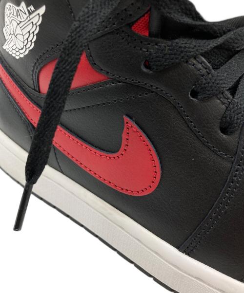 NIKE（ナイキ）NIKE (ナイキ) AIR JORDAN 1 MID ハイカットスニーカー blk/varsity red-summit wht サイズ:9の古着・服飾アイテム