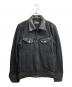 RUDE GALLERY（ルードギャラリー）の古着「レザー切替トラッカージャケット」｜ブラック