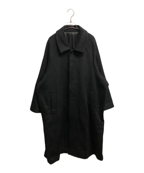 Lui's（ルイス）Lui's (ルイス) ハイクオリティビーバーメルトンボリュームロングコート ブラック サイズ:Sの古着・服飾アイテム