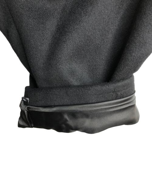 Lui's（ルイス）Lui's (ルイス) ハイクオリティビーバーメルトンボリュームロングコート ブラック サイズ:Sの古着・服飾アイテム