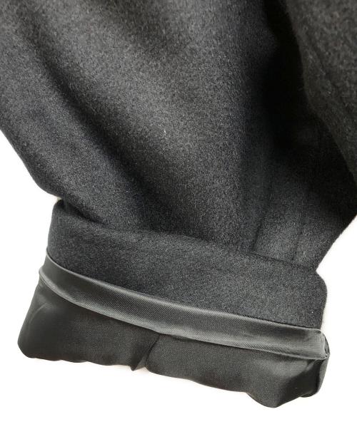 Lui's（ルイス）Lui's (ルイス) ハイクオリティビーバーメルトンボリュームロングコート ブラック サイズ:Sの古着・服飾アイテム