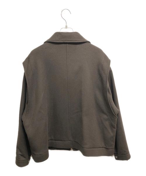 Lui's（ルイス）Lui's (ルイス) ビーバーメルトンZIPブルゾン ブラウン サイズ:Mの古着・服飾アイテム