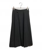 theoryセオリー）の古着「Tailor Stretch 2 IRREG PLT VOL SK」｜ブラック