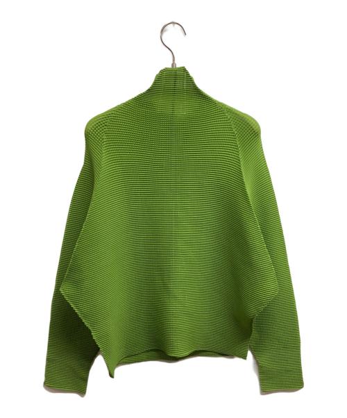 me ISSEY MIYAKE（ミーイッセイ ミヤケ）me ISSEY MIYAKE (ミーイッセイ ミヤケ) プリーツシャツ グリーン サイズ:Freeの古着・服飾アイテム