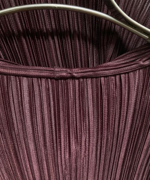 PLEATS PLEASE（プリーツプリーズ）PLEATS PLEASE (プリーツプリーズ) プリーツノースリーブブラウス ブラウン サイズ:3の古着・服飾アイテム