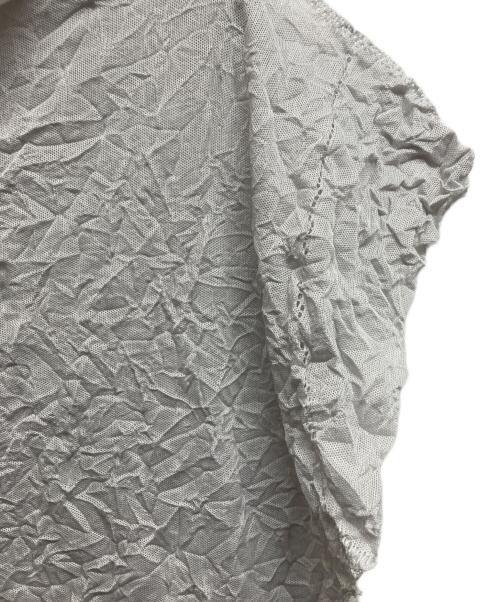 me ISSEY MIYAKE（ミーイッセイ ミヤケ）me ISSEY MIYAKE (ミーイッセイ ミヤケ) しわ加工 メレンゲTシャツ グレー サイズ:Freeの古着・服飾アイテム