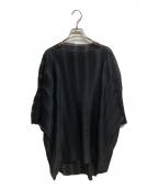 me ISSEY MIYAKEミーイッセイ ミヤケ）の古着「プリーツカットソー」｜ブラック