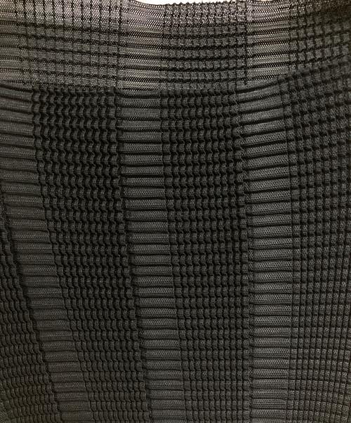 me ISSEY MIYAKE（ミーイッセイ ミヤケ）me ISSEY MIYAKE (ミーイッセイ ミヤケ) プリーツカットソー ブラック サイズ:Freeの古着・服飾アイテム