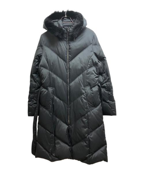 icB（アイシービー）icB (アイシービー) ブルーフォックスファーダウンコート ブラック サイズ:42の古着・服飾アイテム