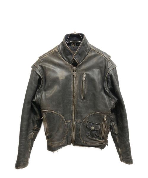 HARLEY-DAVIDSON（ハーレーダビッドソン）HARLEY-DAVIDSON (ハーレーダビッドソン) シングルレザーライダースジャケット ブラック サイズ:Sの古着・服飾アイテム