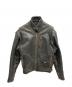 HARLEY-DAVIDSON（ハーレーダビッドソン）の古着「シングルレザーライダースジャケット」｜ブラック