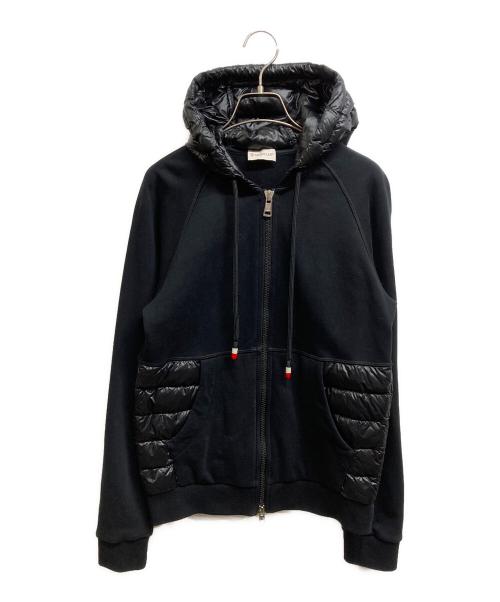 MONCLER（モンクレール）MONCLER (モンクレール) ダウン切り替えジップパーカー ブラック サイズ:Sの古着・服飾アイテム
