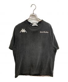 Acne studios×KAPPA（アクネ ストゥディオス×カッパ）の古着「フロントロゴプリントTシャツ」｜ブラック