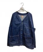 PAY DAYペイデイ）の古着「ノーカラーデニムジャケット」｜インディゴ