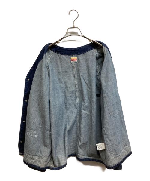 PAY DAY（ペイデイ）PAY DAY (ペイデイ) ノーカラーデニムジャケット インディゴ サイズ:Freeの古着・服飾アイテム
