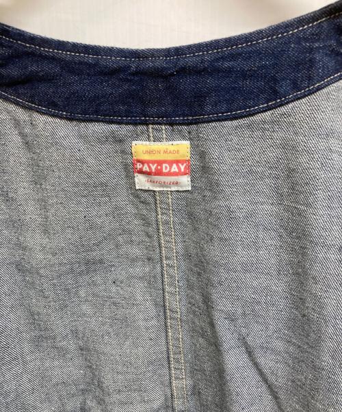 PAY DAY（ペイデイ）PAY DAY (ペイデイ) ノーカラーデニムジャケット インディゴ サイズ:Freeの古着・服飾アイテム