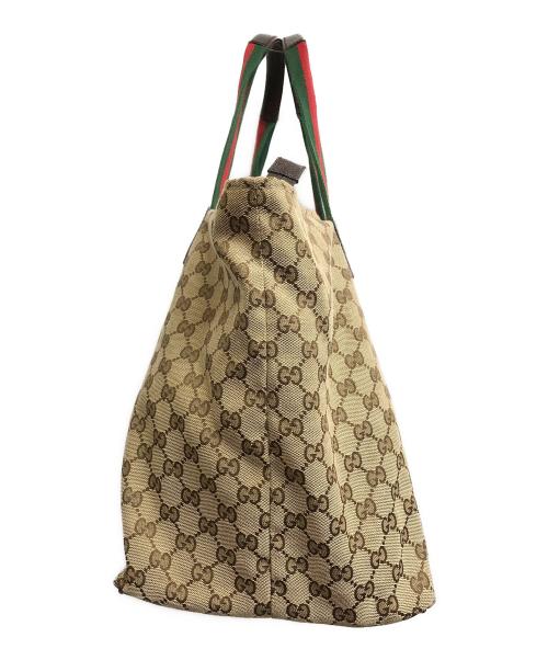 GUCCI（グッチ）GUCCI (グッチ) GGキャンバストートバッグ ベージュの古着・服飾アイテム