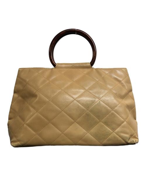CHANEL（シャネル）CHANEL (シャネル) ウッドハンドル ココマーク ハンドバッグ ベージュの古着・服飾アイテム