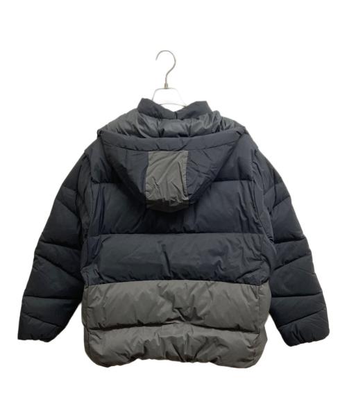 NEW BALANCE（ニューバランス）NEW BALANCE (ニューバランス) NB GREY カラーブロックダウンジャケット ブラック×グレー サイズ:L 未使用品の古着・服飾アイテム