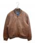 COLE HAAN（コールハーン）の古着「ボンバー ジャケット イン ビンテージ エフェクト レザー」｜ブラウン