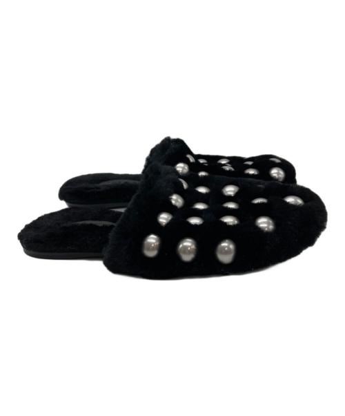 ALEXANDER WANG（アレキサンダー・ワン）ALEXANDER WANG (アレキサンダー・ワン) スタッズファーミュール ブラック サイズ:38の古着・服飾アイテム