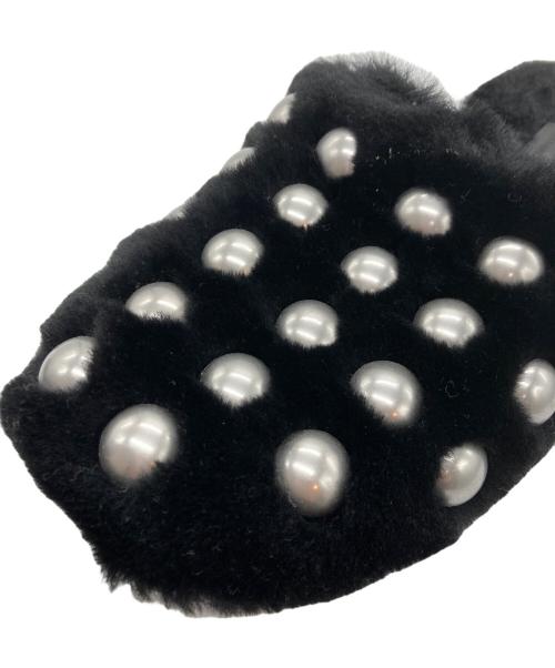 ALEXANDER WANG（アレキサンダー・ワン）ALEXANDER WANG (アレキサンダー・ワン) スタッズファーミュール ブラック サイズ:38の古着・服飾アイテム