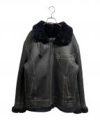 Liugoo Leathersリューグーレザーズ）の古着「ムートンジャケット」｜ブラック