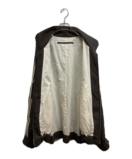 My Beautiful Landlet（マイビューティフルランドレット）My Beautiful Landlet (マイビューティフルランドレット) TROPICAL CLOTH SIDE LINE ZIP BLOUSON ブラウンの古着・服飾アイテム