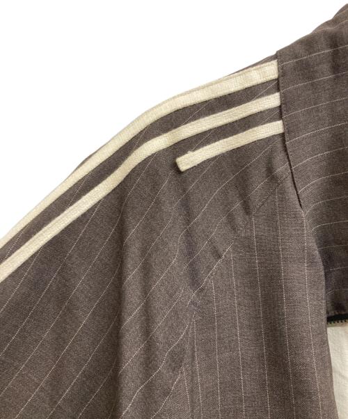 My Beautiful Landlet（マイビューティフルランドレット）My Beautiful Landlet (マイビューティフルランドレット) TROPICAL CLOTH SIDE LINE ZIP BLOUSON ブラウンの古着・服飾アイテム