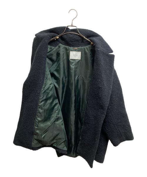 SLOBE IENA（スローブ イエナ）SLOBE IENA (スローブ イエナ) ダブルループビッグラペルショートコート ネイビー サイズ:Freeの古着・服飾アイテム